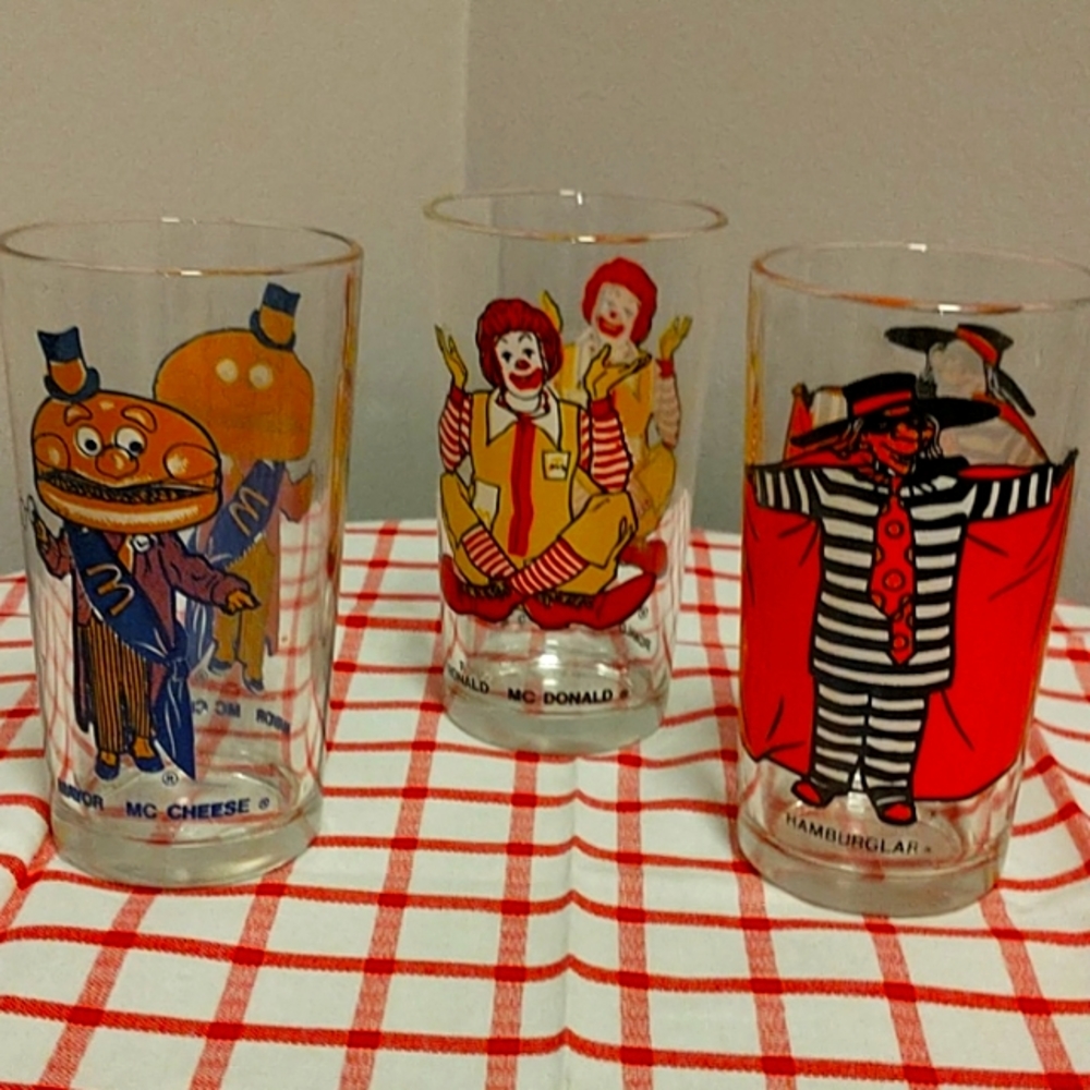 Vintage McDonald's Collector Glasses